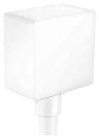 Шланговое подсоединение матовый белый Hansgrohe Fixfit Square 26455700