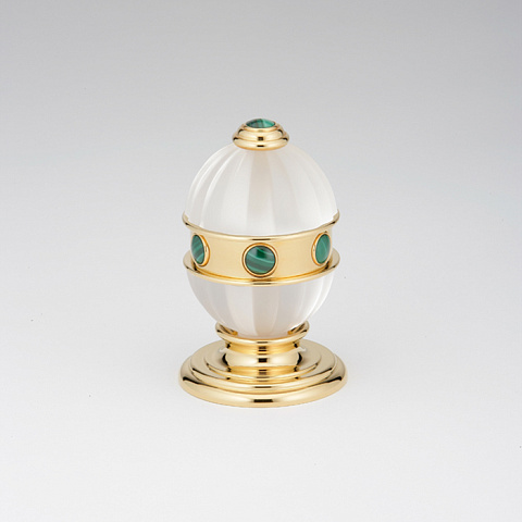 THG AMBOISE MALACHITE Вентиль смесителя для раковины, вставки малахит, цвет полированное золото, A1J-F01-35