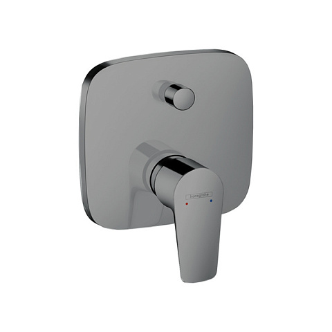 Hansgrohe HG Talis E Встраиваемый смеситель для ванны с переключателем, с защит.комб. EN 1717, (внешняя часть), цвет: шлифованный черный хром, 71474340