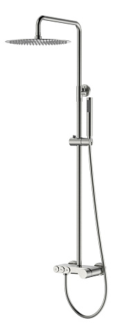 Стойка для душа Boheme STICK Nikel Brush c ручкой DIAMOND 128-NB