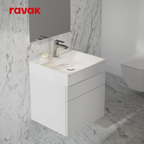 Сет-набор мебели RAVAK Natural 500 белый (раковина + тумба)