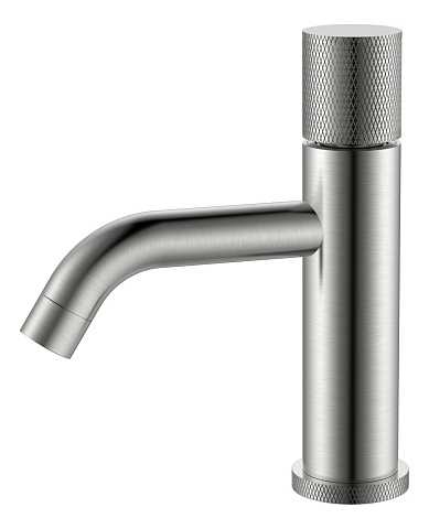 Смеситель Boheme STICK для умыв. низ. Nikel Brush низкий с ручкой TOUCH 121-NB.2