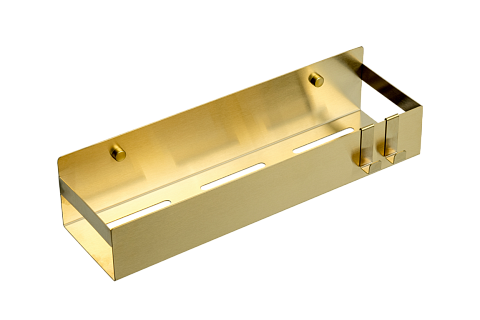 Полка подвесная + 2 крючка Boheme MATT GOLD 10965-MG
