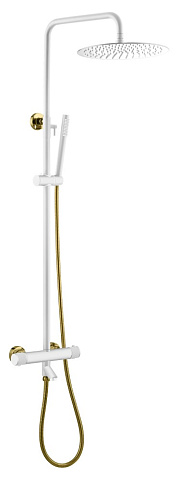 Стойка для душа c термостатом Boheme UNO White Gold 468-T-WG