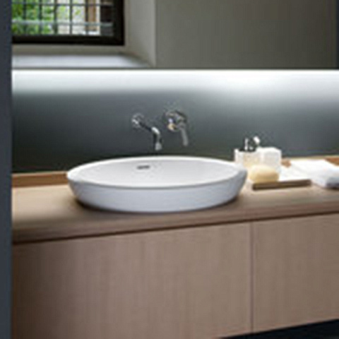 Agape Spoon XL Раковина полувстраиваемая 63.8x49x17.6 см, овальная, без отв., цвет: белая, ACER0713IZ *0