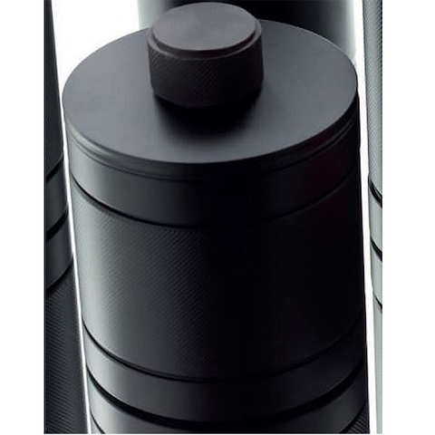 Bertocci Officina 01 Контейнер с крышкой, h110 см, d90 см, цвет черный матовый (акция из наличия), 127 7532 0800