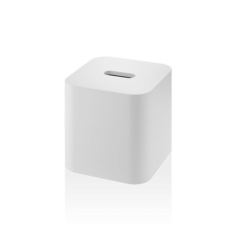 DECOR WALTHER STONE KBQ Коробка для салфеток 135x135x135 мм., настольная, цвет белый матовый, 0974050