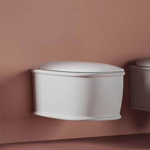 Artceram ATELIER Унитаз подвесной, 52х37см, безободковый, с крепежом, цвет: белый матовый, ATV001 05 00