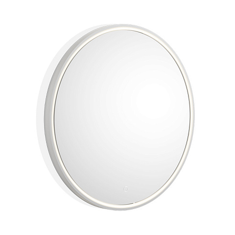 Decor Walther Stone Зеркало круглое 70см, LED, искусственный камень, цвет: белый, 0975650