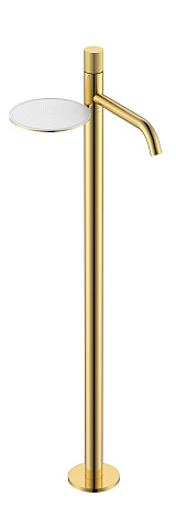 Смеситель Boheme STICK напольный для умыв. GOLD SPIRALE 120-GG.4