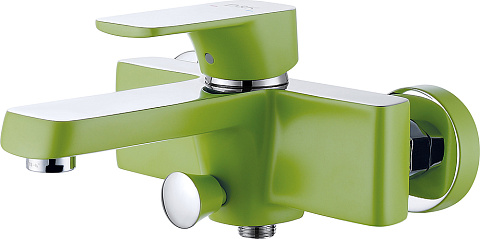 Смеситель для ванны с душем D&K Berlin Humboldt DA1433212 зеленый, хром