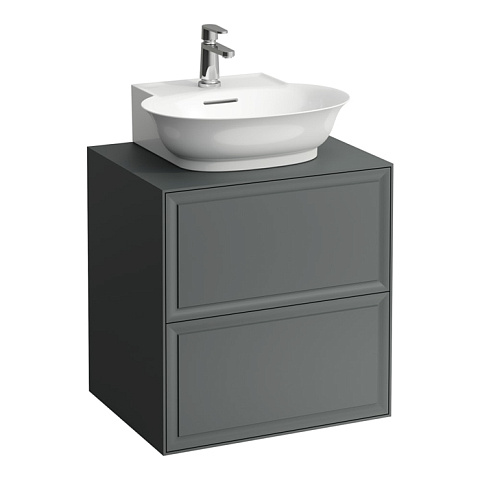 Laufen New Classic База под раковину подвесная , 580х450х600 мм, 2 ящика, цвет серый (для раковины 816852), 4.0600.4.085.627.1