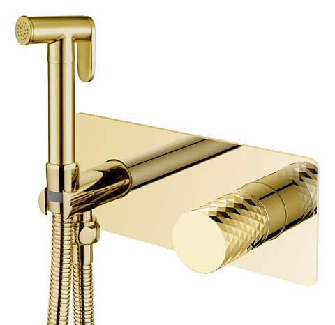 Смеситель гигиенический Boheme STICK GOLD DIAMOND GOLD 127-GG