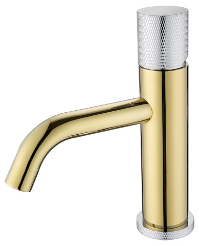 Смеситель Boheme STICK для умыв. низ. GOLD TOUCH CHROME (комплект) 121-GCR.2