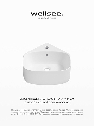 Подвесная раковина для ванной Wellsee WC Area 30180400S