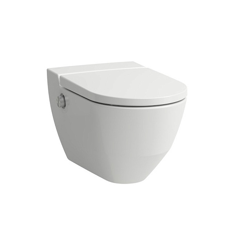 Laufen Cleanet Navia Унитаз-биде подвесной 580х370х380 мм, безободковый с съемным сиденьем (микролифт), цвет белый c покрытием LCC (СПЕЦЦЕНА со склад), 8.2060.1.400.000.1