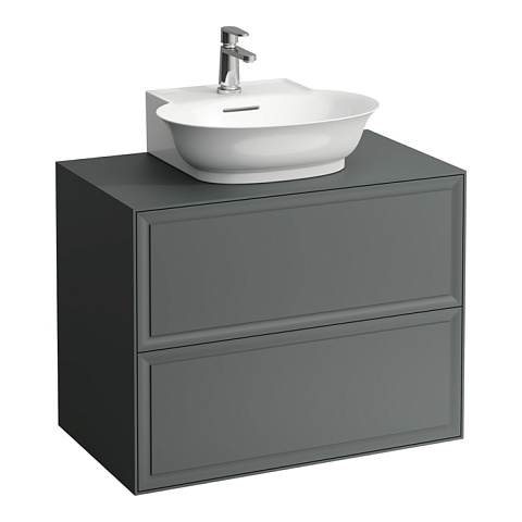 Laufen New Classic База под раковину подвесная , 780х450х600 мм, 2 ящиками, цвет серый (для раковины 816852), 4.0601.4.085.627.1