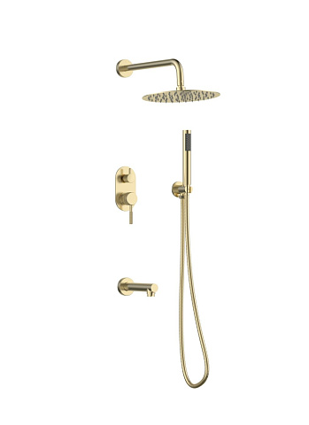 Душевой комплект встраиваемый Gid Edessa L070-GB-VD3, золото матовое