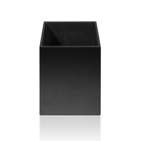 Decor Walther Brownie WB Корзина для белья 25.5x25.5x30, цвет: черная кожа, 0925060