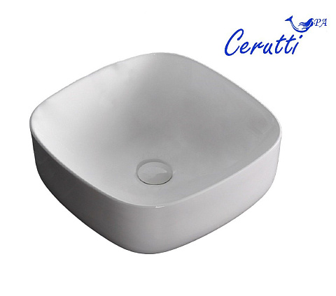 Раковина накладная Ceruttispa, CR0010 (425х425х150) белая, квадратная