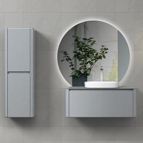 Тумба с раковиной Black&White U915.1000 Blum металлический ящик, керамогранит / раковина (1000x545x400)