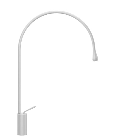 Gessi Goccia Смеситель для раковины на 1 отверстие, высокий, излив 387мм R=197, цвет: белый, 33606#279