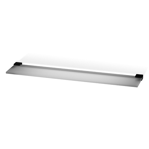 Decor Walther Corner GLA60 Полочка стеклянная 60x12см, цвет: черный матовый, 0561060