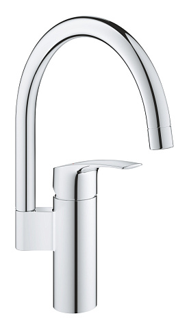 Смеситель для кухни Grohe Eurosmart 33202003 с высоким поворотным изливом, хром