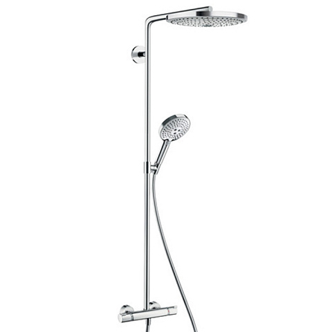 Hansgrohe HG Raindance Select S Душевая система Showerpipe: верх.душ 300 2jet, ручн.душ, шланг, термостат, цвет: хром, 27133000