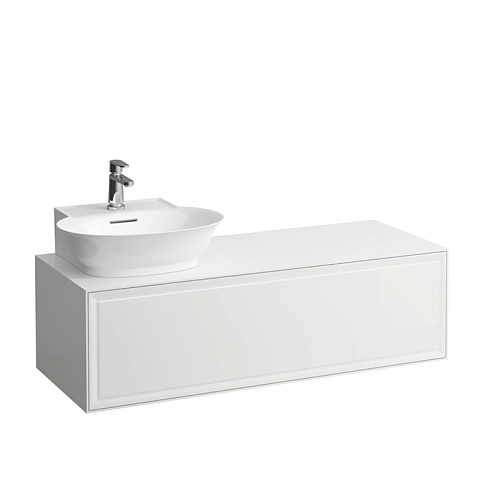 Laufen New Classic База под раковину подвесная раковина слева , 1180х450х350 мм, 1 ящик, цвет белый глянцевый (для раковины 816852), 4.0608.5.085.631.1