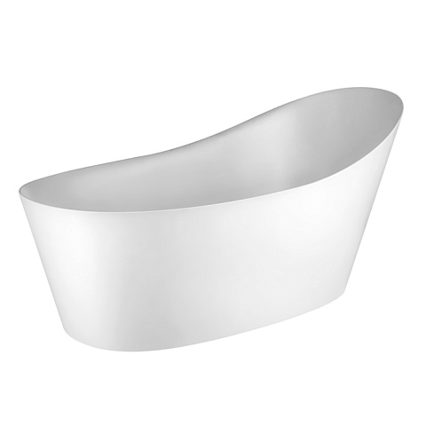 Gessi Cono Ванна отдельностоящая из материала Cristalplant, со сливом, цвет белый матовый, 45925#521