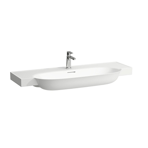Laufen New Classic Раковина накладная овальная 1200х480х75 мм, с 1 отв под смеситель,с переливом, цвет белый LCC, с покрытием LAUFEN Clean Coat, 8.1385.8.400.104.1