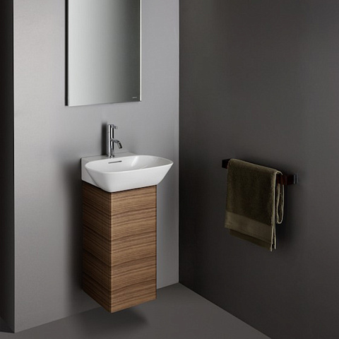 Laufen INO Тумба под раковину 815301, 280х310х605мм, с 1 дверцей, с сифоном, с 4 полками, DX, цвет: темный орех (СПЕЦЦЕНА - АКЦИЯ), 4.2530.2.030.171.1