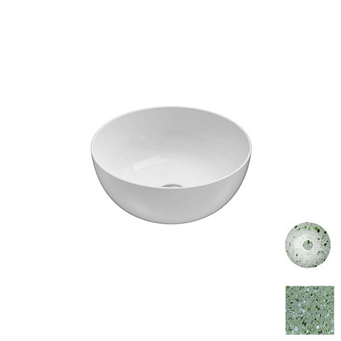 GLOBO T-Edge Раковина-чаша на столешницу D=34см H=16см, цвет Graniglia Verde, B6T37.GV*0