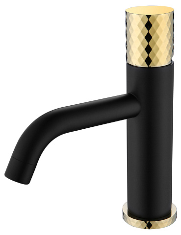 Смеситель Boheme STICK для умыв. низ. BLACK DIAMOND GOLD (комплект) 121-BG