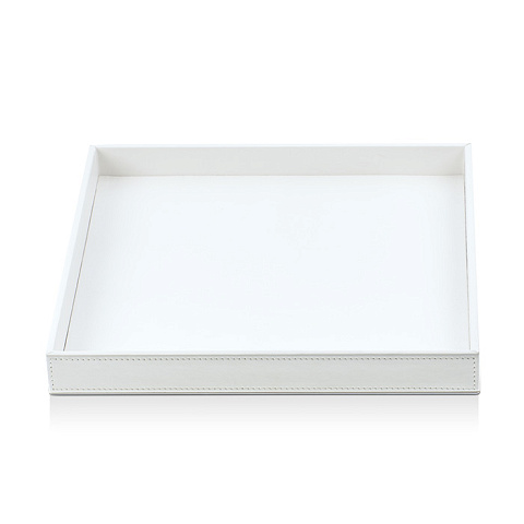 Decor Walther Brownie Tab Q Лоток универсальный 28x28см, цвет: белая кожа, 0932450
