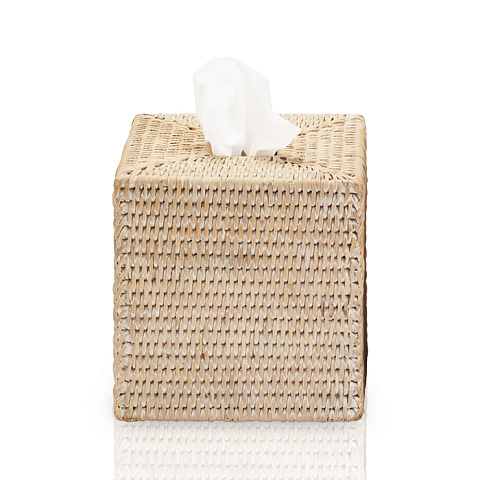 Decor Walther Basket KBQ Диспенсер для салфеток 14x14x14см, цвет: ротанг светлый, 0930991