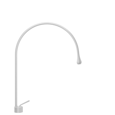 Gessi Goccia Смеситель для раковины на 1 отверстие, излив 387мм R=197, цвет: белый, 33603#279
