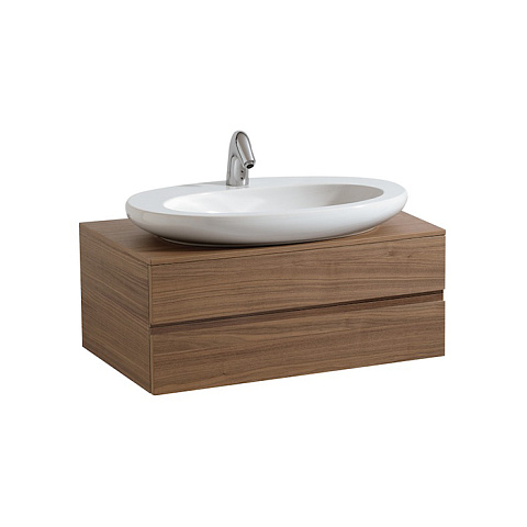 Laufen Alessi One Тумба под раковину 818972, 800х500х330мм, с 2 выдвиж. ящиками, цвет: орех (НЕ производится!), 4.2403.3.097.630.1