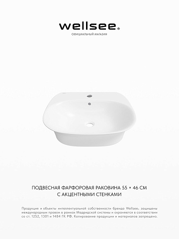 Накладная/подвесная раковина для ванной Wellsee Excellence Pro 31760200S