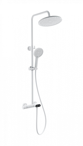 Душевая система с термостатом WONZON & WOGHAND MUSE Corno, Белый матовый WW-B2091-A-MW