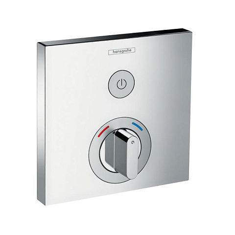 Hansgrohe HG ShowerSelect Встраиваемый смеситель для душа, 1 источник с кнопкой вкл/выкл., (внешняя часть), цвет: хром (Спеццена из наличия), 15767000