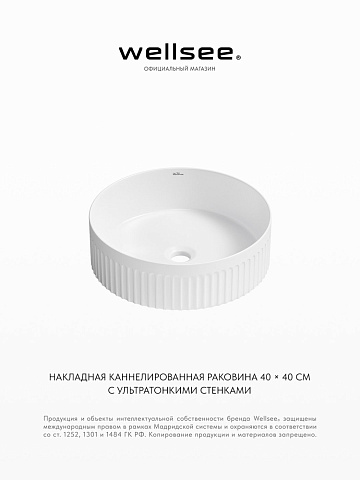 Накладная раковина для ванной Wellsee Festive Fox 2.0 319602000