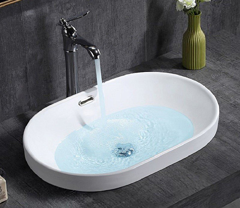 Раковина встраиваемая CeramaLux 5006C 600×390 мм, белый