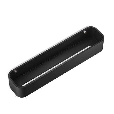 Decor Walther Black Stone DCT45 Душевая полочка 45x10см, подвесная, цвет: черный матовый / сталь матовая, 0973965
