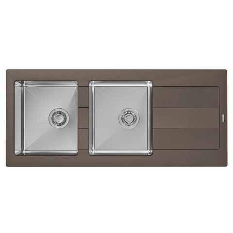 Кухонная мойка Florentina Комби 1160 FS 21.415.E1160.307, серый шёлк