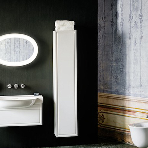 Laufen New Classic Колонна высокая подвесная 330х330х1600мм, 4 полочки, 1 дверка -петли слева, цвет белый глянцевый, 4.0606.1.085.631.1