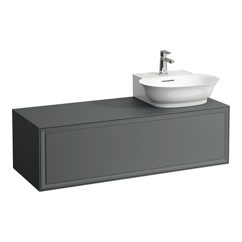 Laufen New Classic База под раковину подвесная, раковина справа , 1180х450х350 мм, 1 ящик, цвет серый (для раковины 816852), 4.0608.6.085.627.1