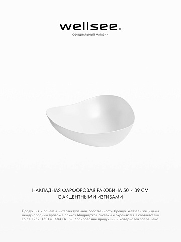Накладная раковина для ванной Wellsee Nexus Flex 323402000