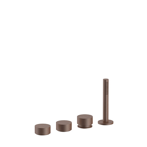Fantini AF/21 Смеситель на борт ванны, 4 отв., без излива, цвет: Matt Copper PVD, 27 P9 A267